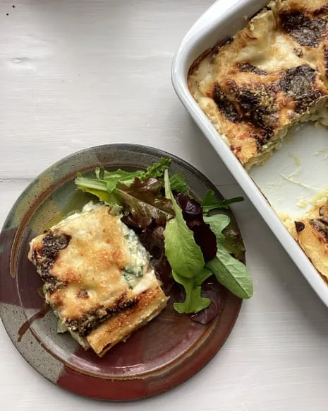 An Inspired Dish for Lasagne with Courgette and Three Cheeses